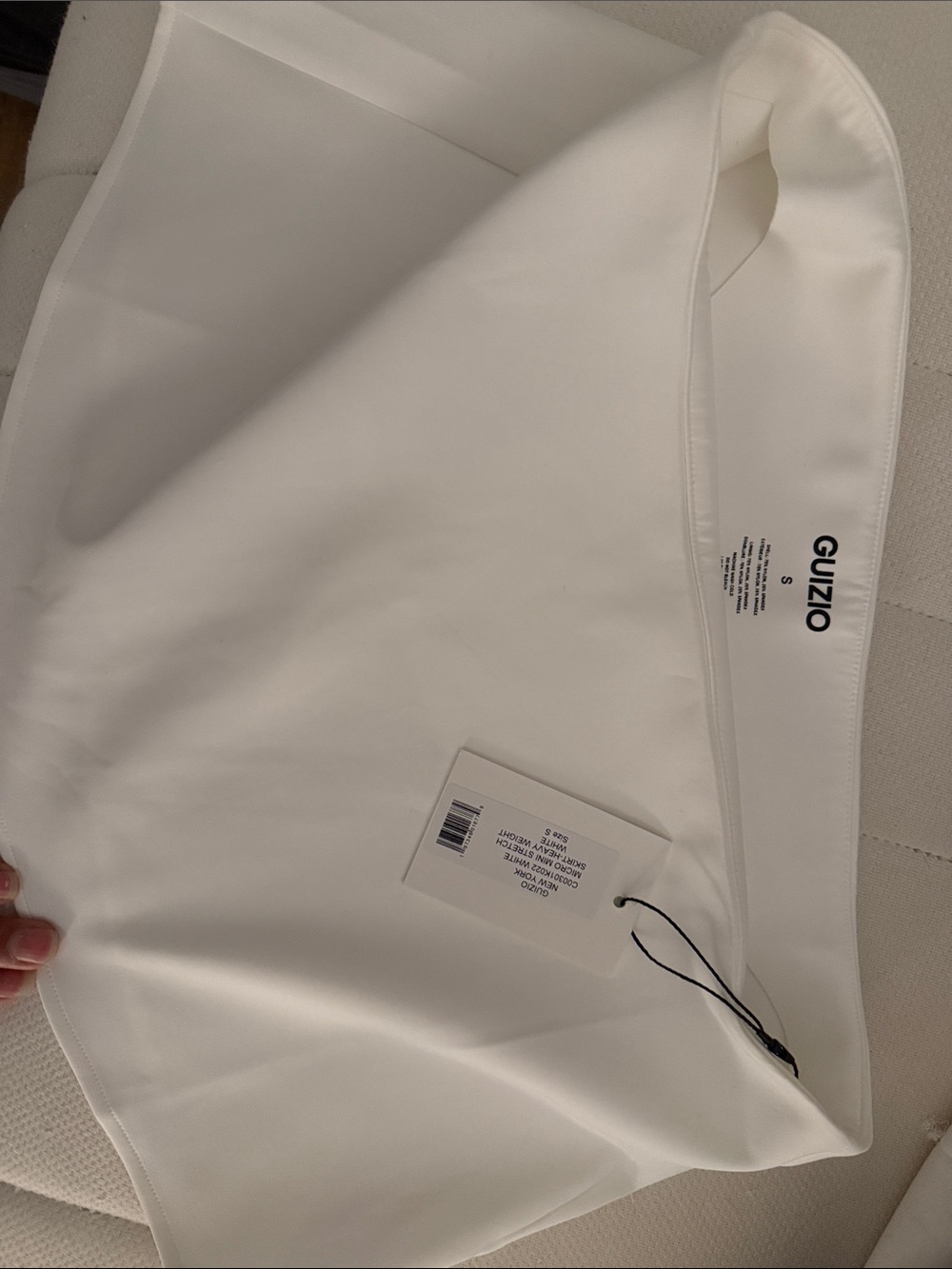 Danielle Guizio White Micro Mini Stretch Skirt